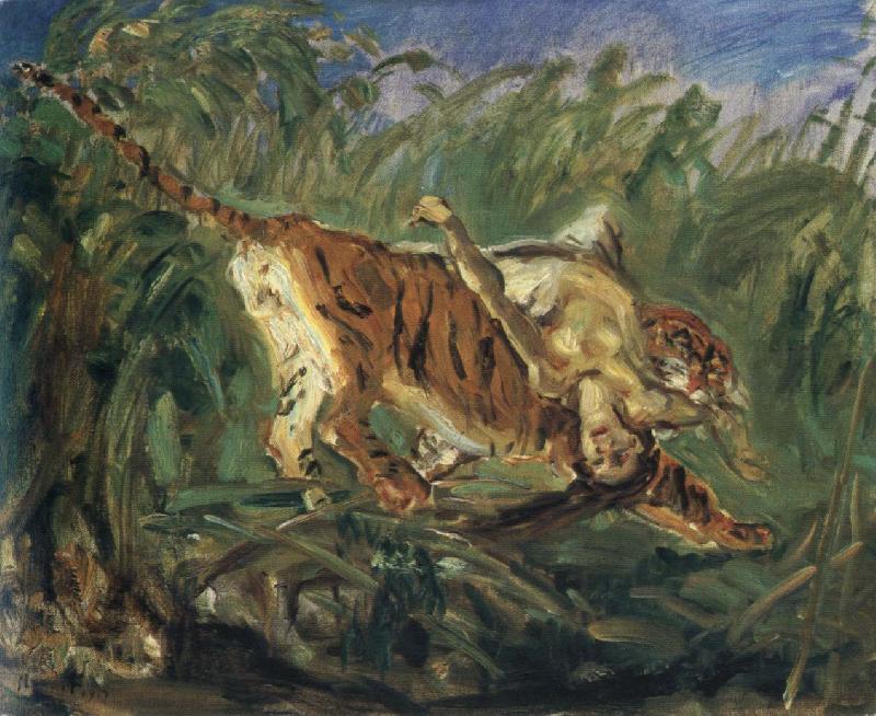 Max Slevogt tiger in the jungle Germany oil painting art